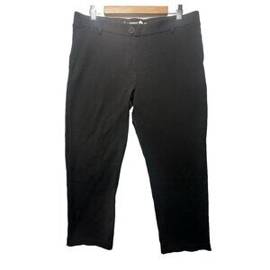 Betabrand Dress Yoga Pants Capri Straight Black Women's Size XXL 2XL Black W0249